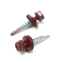Roofing screws 4.8x30 mm, RAL3005 BORND color, 200 pcs.