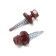 Roofing screws 4.8x30 mm, RAL3005 BORND color, 200 pcs.