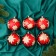 Set of balls plastic D-8 cm, 6 pcs "midnight" red