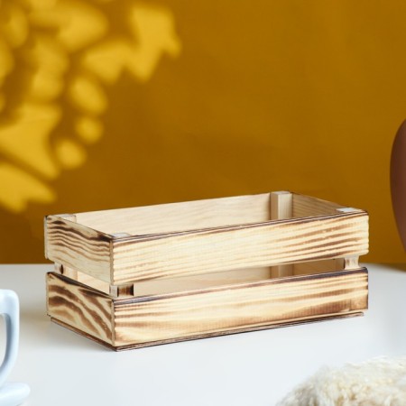 Wooden Kashpo 24.5 × 13.5 × 9 cm "Two Light", two -string, we burned beautifully