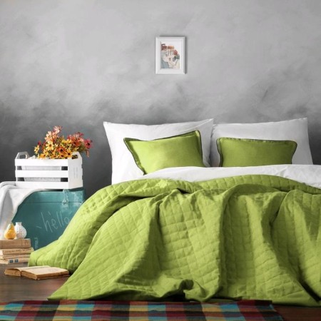 Set "Ibiza": a bedspread 160 x 220 cm, pillowcases 40 x 40 cm - 2 pcs, green-1