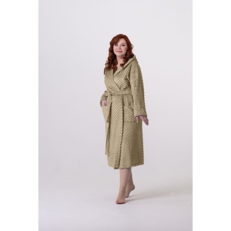Female robe, size 48, olive color-1