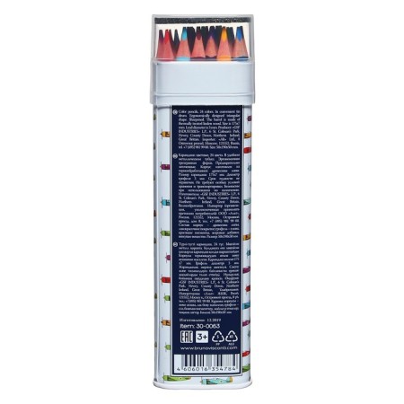 Pencils 24 Happycolor colors in a metal tube, mix-4