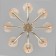 Alcamo chandelier, 8x40W E14, color gold