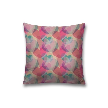 Decorative pillowcase "side of hearts", on a zipper, size 45x45 cm