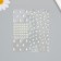 Sticker of the rhinestone plastic "Pearls and drops" 12x10 cm
