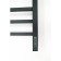 Electric towel Grois Alex, 300x800 mm, 8 crossbars, lower, black