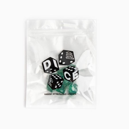 A set of cubes for D&D (Dungeons and Dragons, DND) "Game time", Series: D&D, 7 pcs, turquoise-2