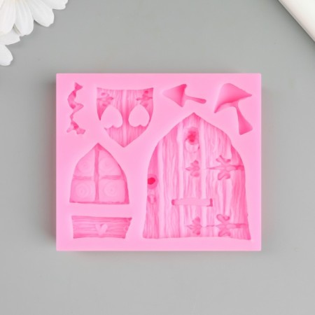 Mold Silicon "Doors" 7 objects 8.2x9.6x1.2 cm