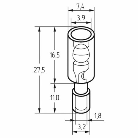 Clotted plug-in-insulated plug 4 mm 0.5-1.5 mm² (RShPi-P 1.5-4/RSHIPP 1.25-4) red-3