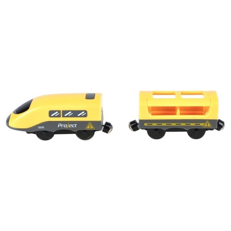 Train toy "My City", 2 items, on batteries, yellow-3