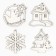 Christmas tree toy New Year, 4 pcs, set, New Year