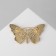 Brooch "Butterfly" darkness, black and blue color in gold