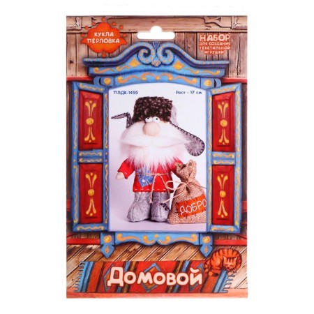 Set for sewing a textile toy "Brownie" 17 cm-2