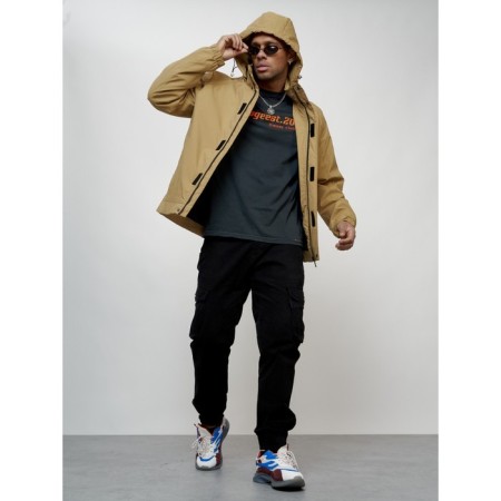Sports male jacket, size 56, beige color-5