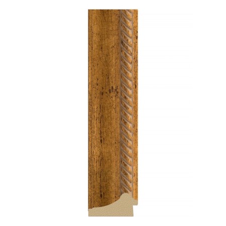Mirror in the baguette frame, aged bronze with weaving 70 mm, 63x83 cm-2