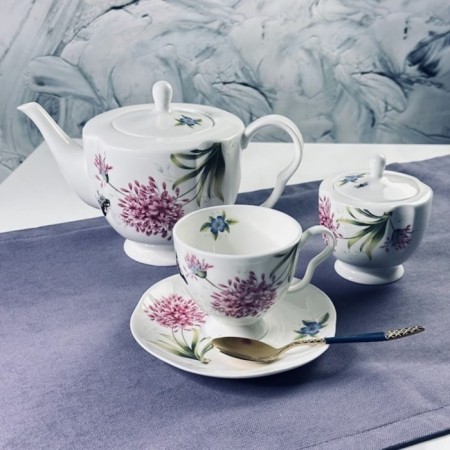 Tea Service Lenardi Flowers, 240 ml, 14 items