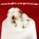Dry flowers of cotton, set 3 pcs., Size 1 pc. 6 × 6 cm, white color