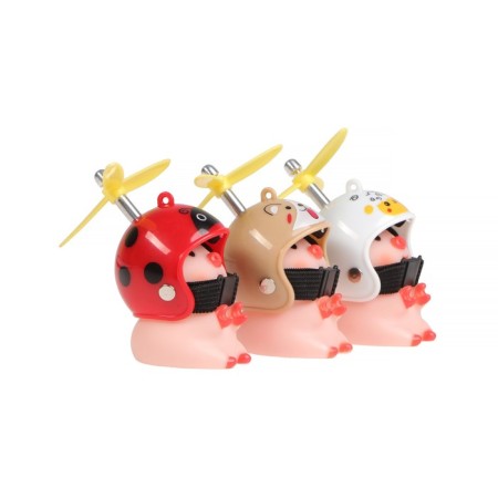 Pig with propeller, pink color, mix-1
