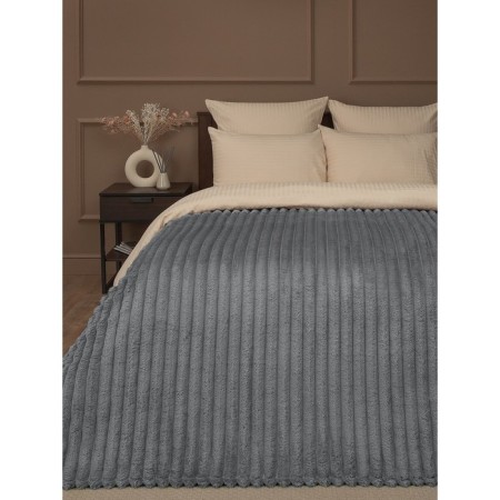 Texrepublic blanket, size 200x220 cm, gray color