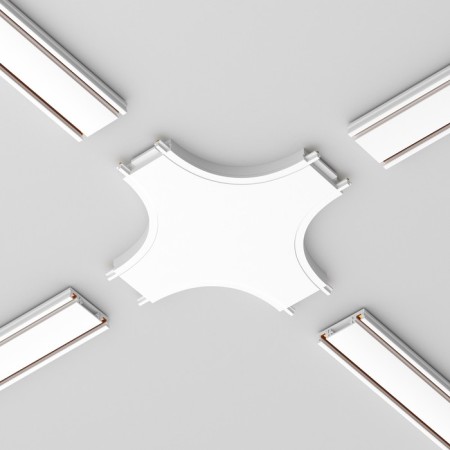 The X-shaped power connector for the Technical tra084CX-11W, 11x11x0.7 cm, white color.-3