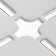 The X-shaped power connector for the Technical tra084CX-11W, 11x11x0.7 cm, white color.