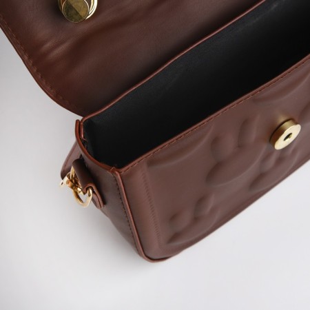 Youth bag on magnet, brown color-5