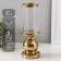 Ceramics candlestick, glass for 1 candle "Noir" d = 8 cm gold 10x10x27 cm