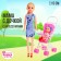 Mom and daughter doll with a stroller, mix