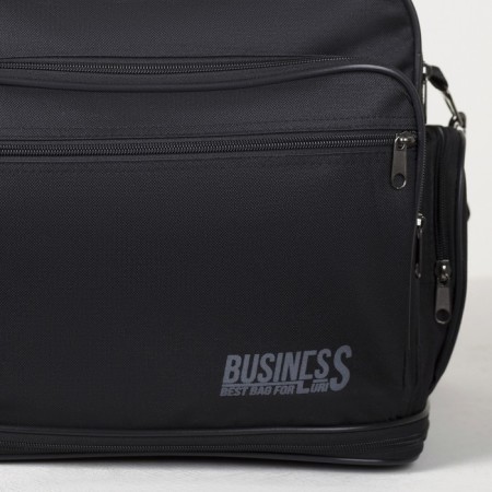 Male bag on lightning, luris, long belt, black color-2