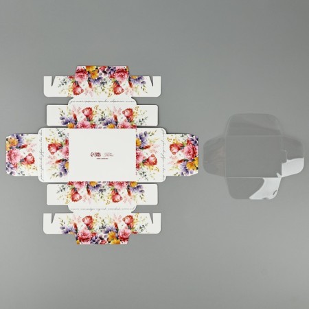 Folding box with a plastic lid "Flower dreams", 11.5 x 9 x 4 cm-5
