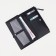 Women's wallet on the button, black color