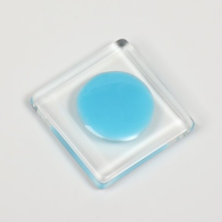 Gel nail polish "Glow in the Dark", 3-phase, 8 ml, LED/UV, fluorescent, turquoise-blue color (15)-10