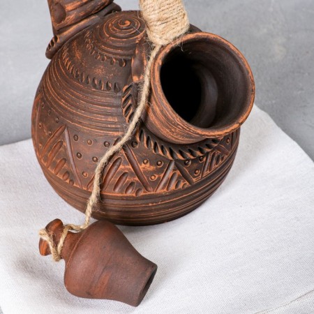 Tapetor for brewing "Tatarsky", pottery, red clay, 0.8 liters-2