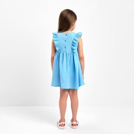Children's dress with ruffles KAFTAN "Muslin", r.28 (86-92 cm) blue-3