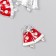Decor for creativity metal, enamel, rhinestone "Bells New Year" 2x2.2 cm