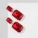 Earrings with Cleo rhinestones classic, red color in gold
