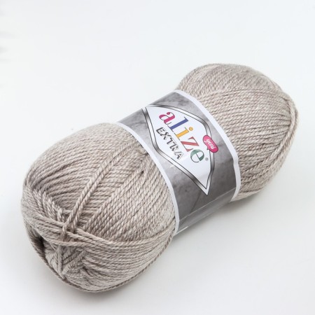Yarn "Extra" 100% acrylic 220m/100g (152 beige malange)-1