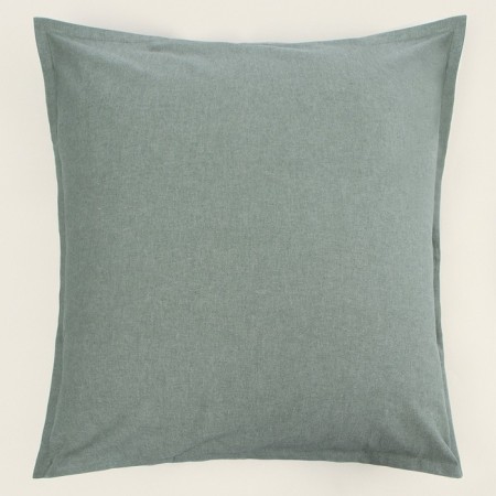 Pillowcase SL Home "Denim" 70*70+2 cm, central olive, 100% greedy cotton-5
