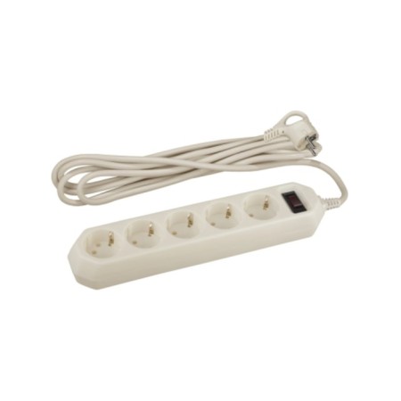 Network filter USF-5S-5M-I ERA with basic protection with a ground with a circuit breaker 5 outlets 5m 10A ivory