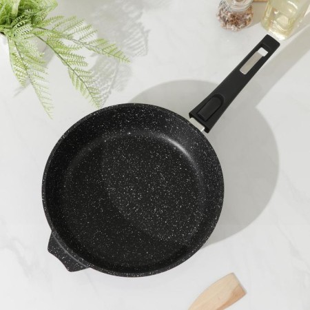 Granite Black Granite INDUCTION PRO, D = 26 cm, removable handle, anti -stick coating-1