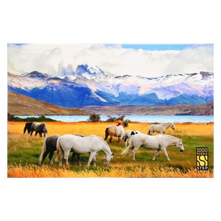 Mosaic "Horses in the National Park. Chile ", 1000 elements-3