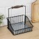 Shelf for the kitchen, for railing, 21 × 11 × 20 cm, black color