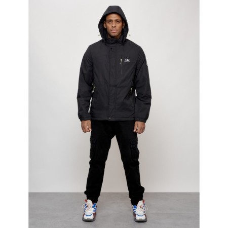 Sports male jacket, size 48, black color-11
