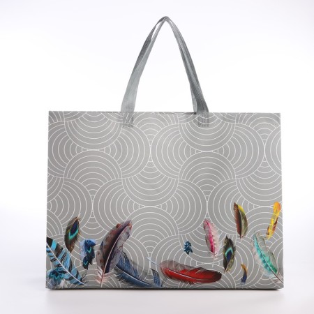 Bag without fastening, gray color-1