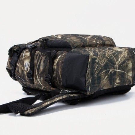 Tourist backpack, 40 l, department on screed with a lace, 3 outer pockets, with extension, Huntsman, Kamysh color-7