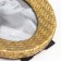 Photo frame Polystone 10x15 cm "Rommboid weaving" golden 14.5x19 cm
