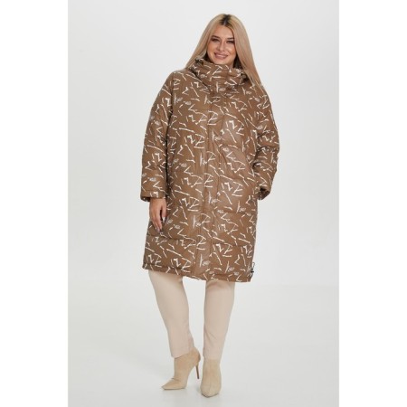 Female coat, size 56, brown color-1