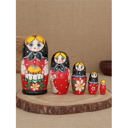 Matryoshka "Karavay" 5 puppet