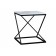 Table DQ TEASER NUT, 500*500*532, white marble, m/k black MDF